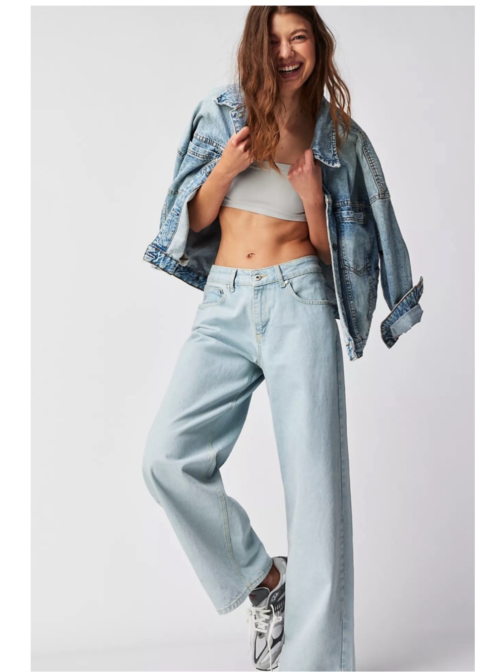 THE RAGGED PRIEST Preppy Low-Rise Baggy Jeans Grunge 32